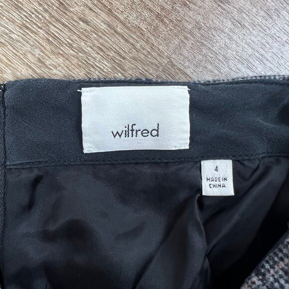 Aritzia Plaid Wilfred Wool/Cashmere Skirt wrap tie flannel mini skirt - Picture 6 of 7